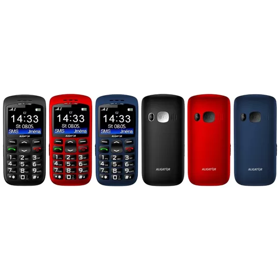 Tlačítkový telefon ALIGATOR A670 Senior  + nabíjecí stojánek