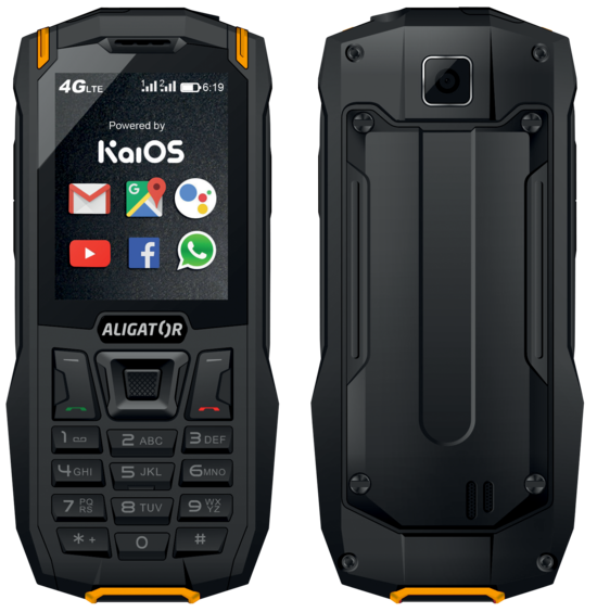 Tlačítkový odolný telefon Aligator K50