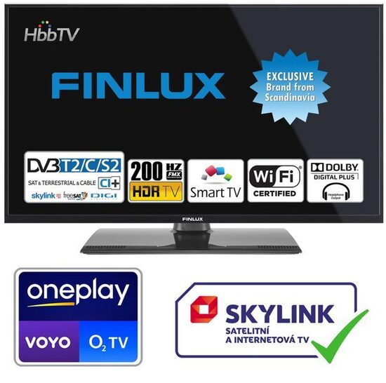 Finlux TV24FHE5760 - SMART ULTRATENKÁ T2 SAT WIFI SKYLINK LIVE.