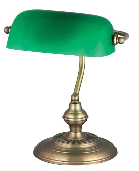 Lampička stolní bankovní retro